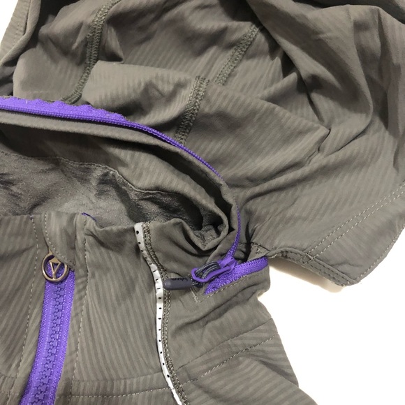 Gray and purple Iviiva thin wind breaker - Picture 4 of 5